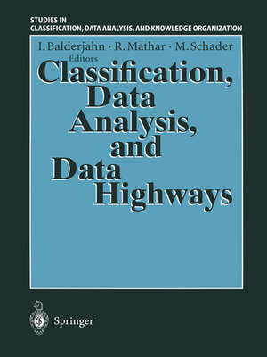 cover image of Classification, Data Analysis, and Data Highways